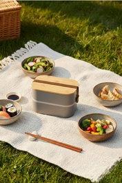 Hermia Caja de Almuerzo de Acero Inoxidable 1000 ml Gris